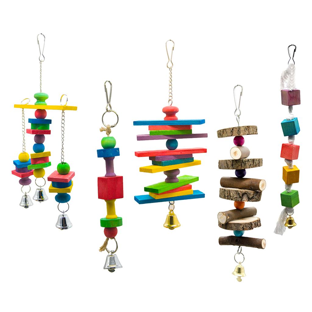 Parrot Toys Bird Swing Bite Chewing Hanging Toys Cage Decoration Type 1