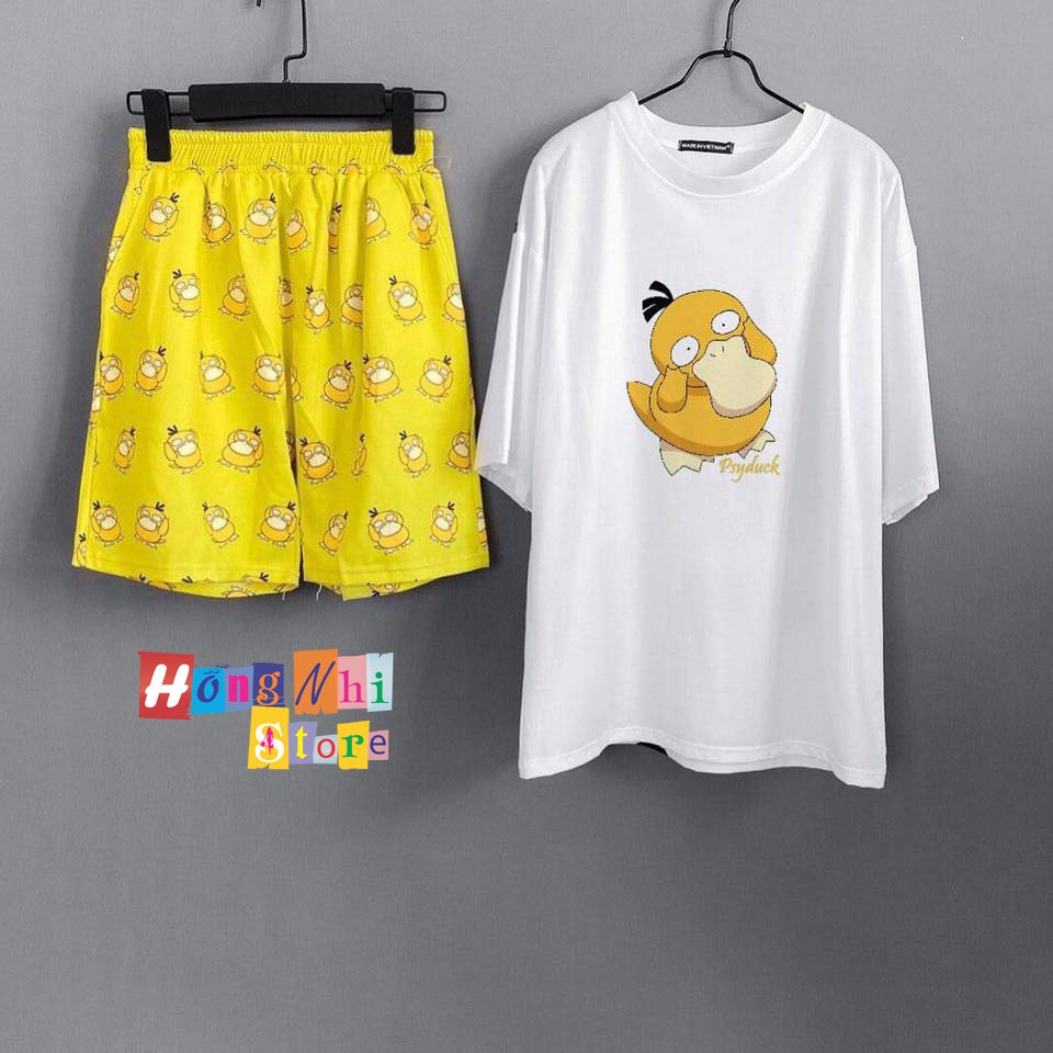 Quần Short Cartoon Unisex Hình Vịt - Quần Đùi Hoạt Hình Siêu Cute - MM