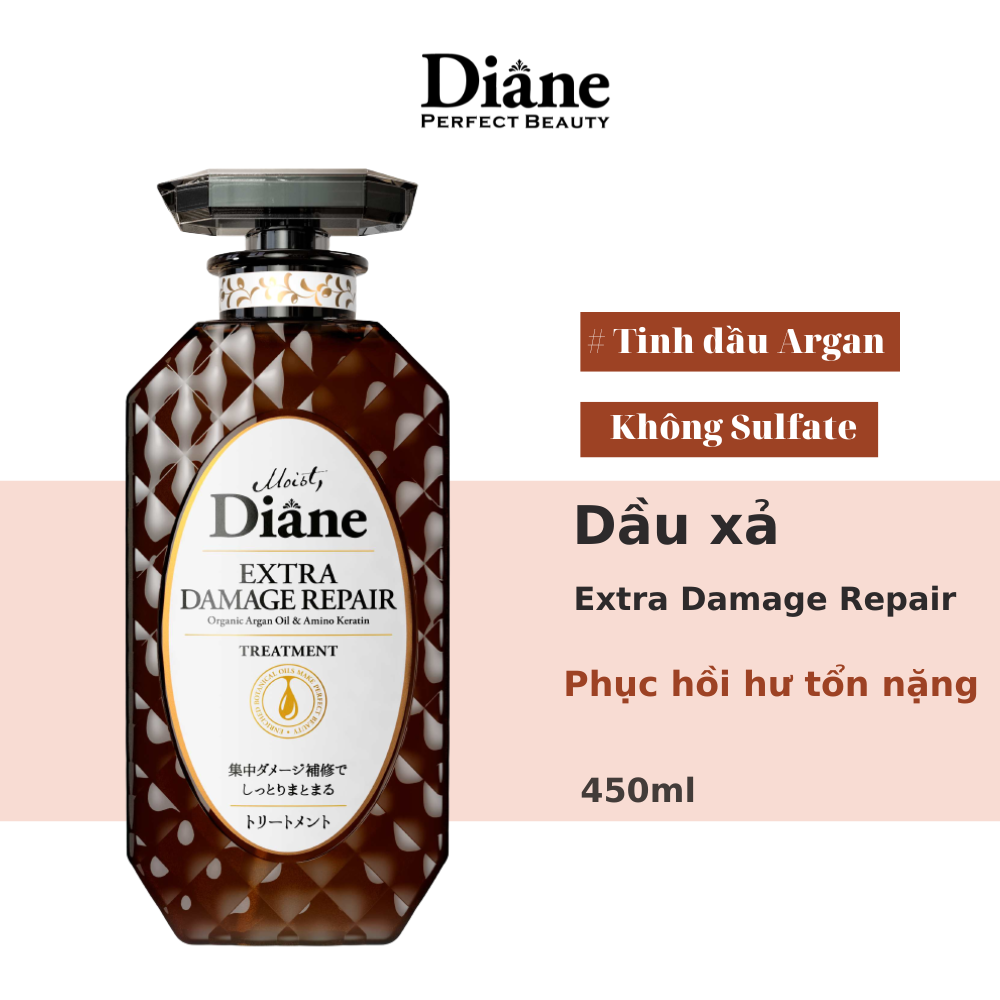 Dầu xả phục hồi tóc hư tổn nặng Moist Diane Extra Damage Repair