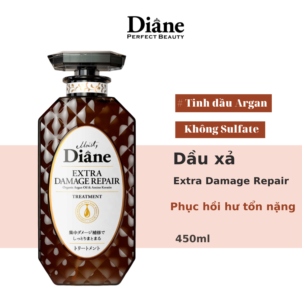 Dầu xả phục hồi tóc hư tổn nặng Moist Diane Extra Damage Repair (450ml)