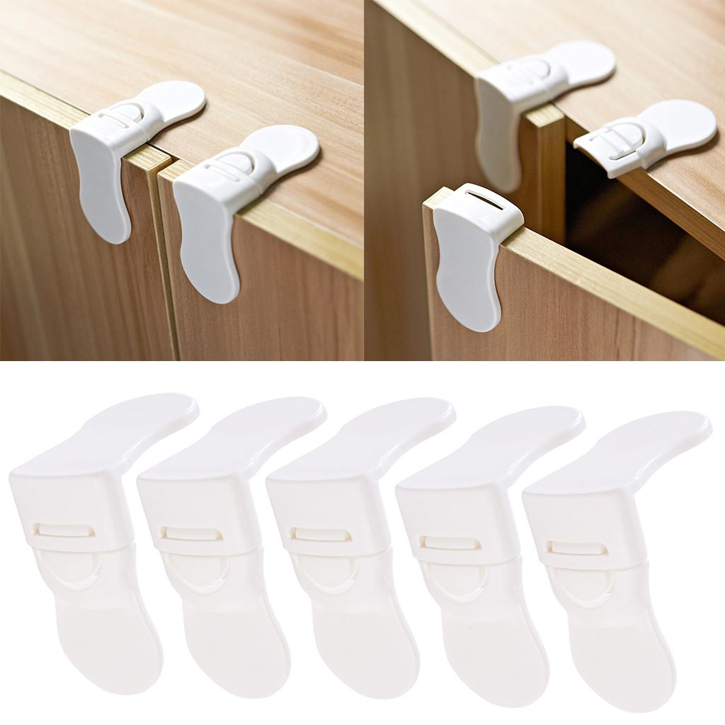 5x Baby Drawer Cupboard Cabinet Toilet Seat Door Drawers Safety Lock Latch