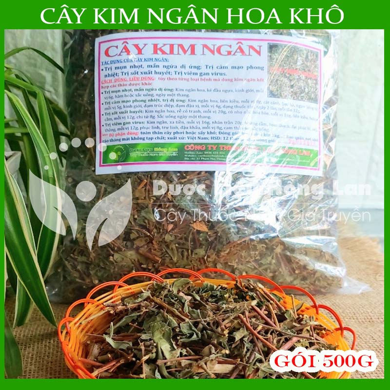 Dây Kim Ngân Hoa khô sạch đóng gói 500g