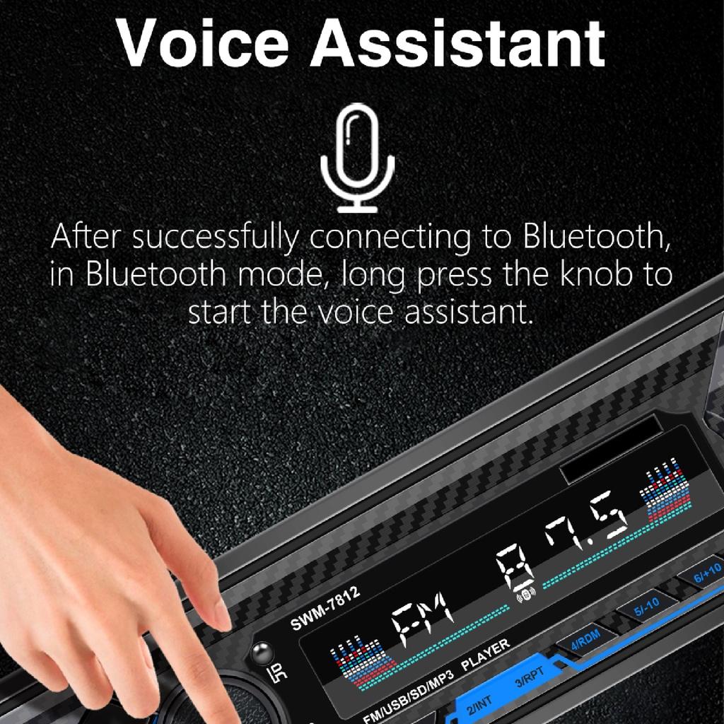 *QCDZ* 7812 Car MP3 Player Dual USB Quick Charging Card U Disk Reading Bluetooth Radio Player for Vehicles