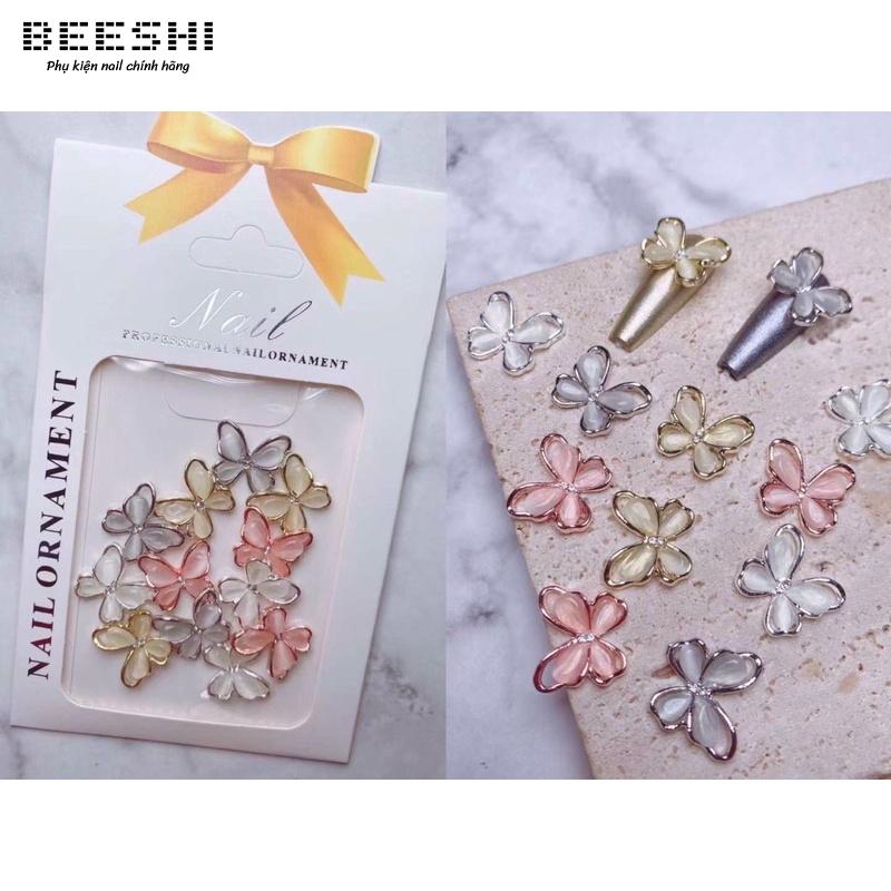 Set charm bướm nail mix màu trang trí móng 10-12 viên