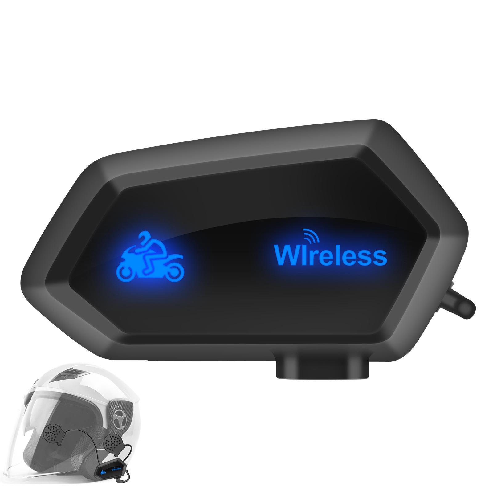 Motorcycle Bluetooth Headset Waterproof Connect to Interphone for Helmets Snowboarding