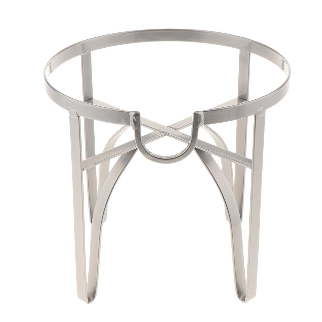 2xGlass Jar Drink Dispenser Metal Stand Basket Party Tea Wines Holder Silver M