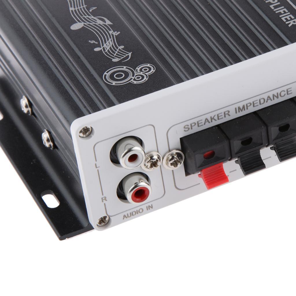 2CH Bluetooth HiFi Stereo AMP Amplifier Bass Booster For Car Home MP3 Black