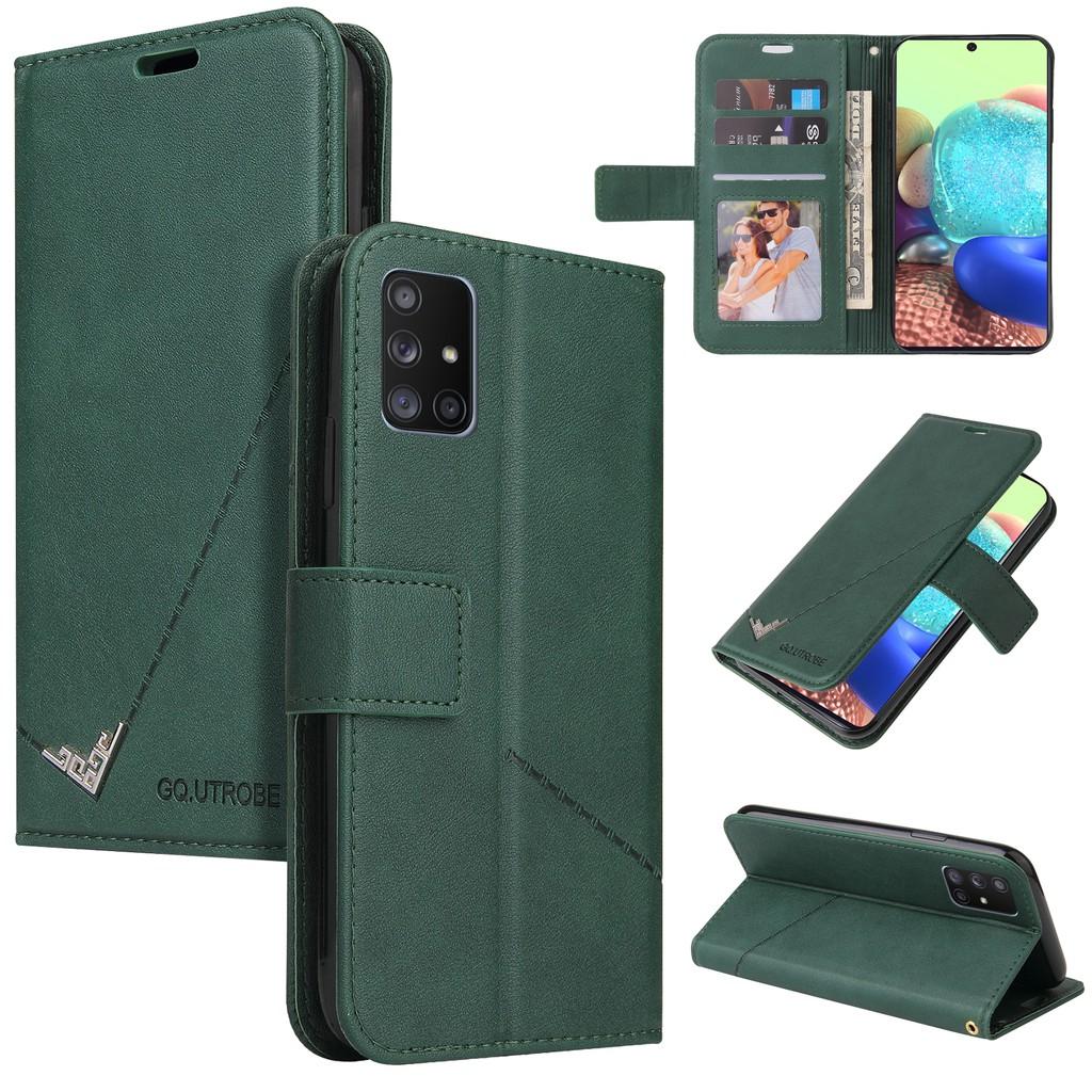 Ốp điện thoại da PC PU cứng dạng ví nắp lật cho Samsung Galaxy Note10 Lite A21S A71 A51 A41 A31 A21 A11