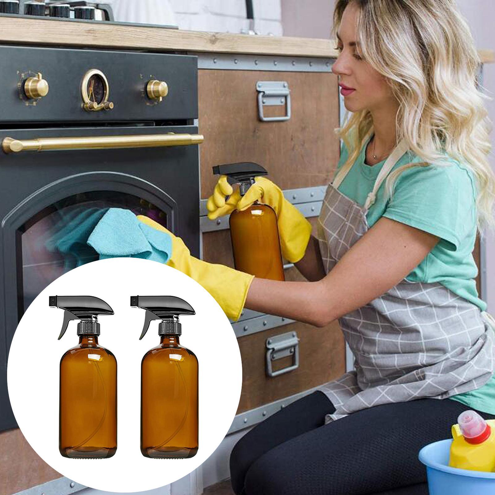 4pcs Empty Portable Glass Spray Essential Oil Bottle brown 250ml 500ml