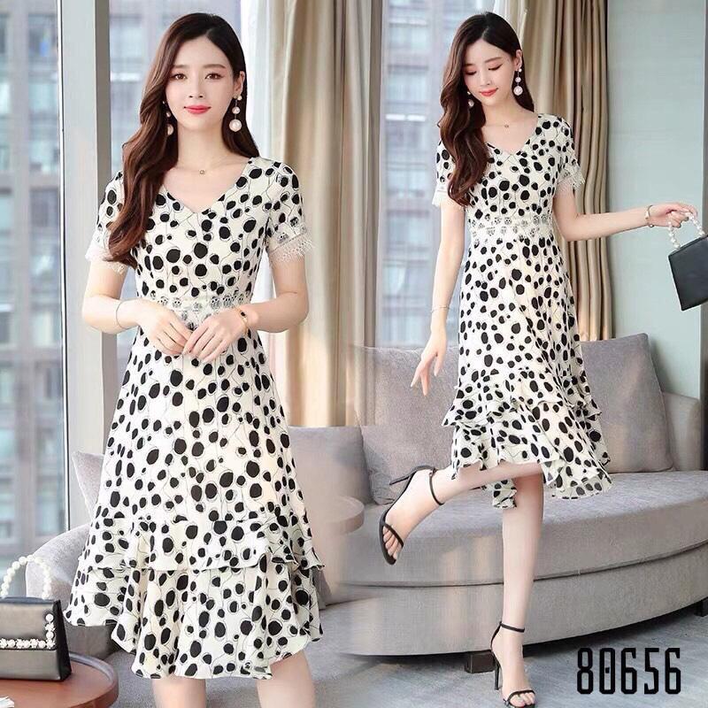 Đầm xòe họa tiết CHẤM BI cực đẹp dành cho các chị em