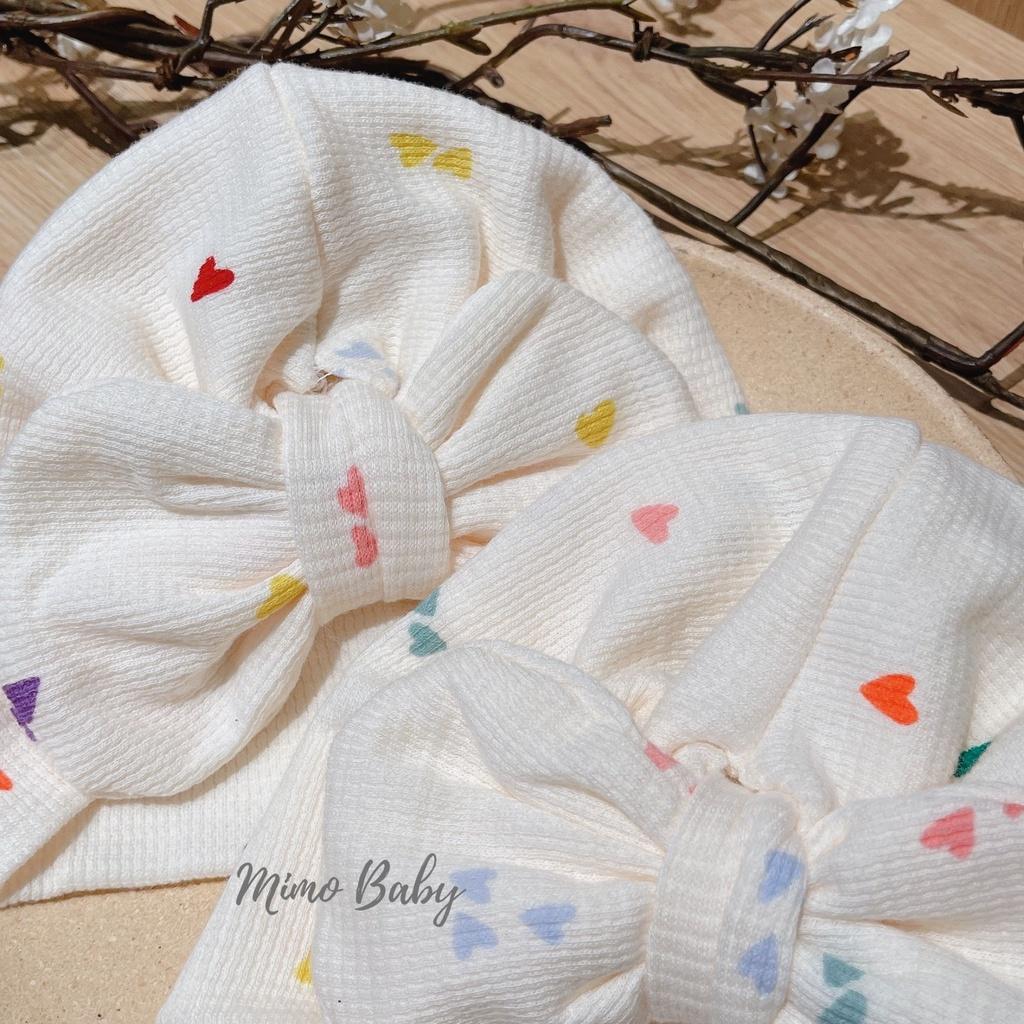 Mũ nón turban nơ cho bé gái 6-10kg Mimo Baby MTB62