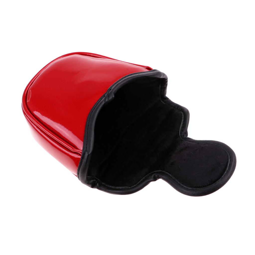 2Pcs Lightweight Golf Mallet Putter Cover, Skull Half-Mallet Headcover with Magnetic Closure - Red and Blue Color
