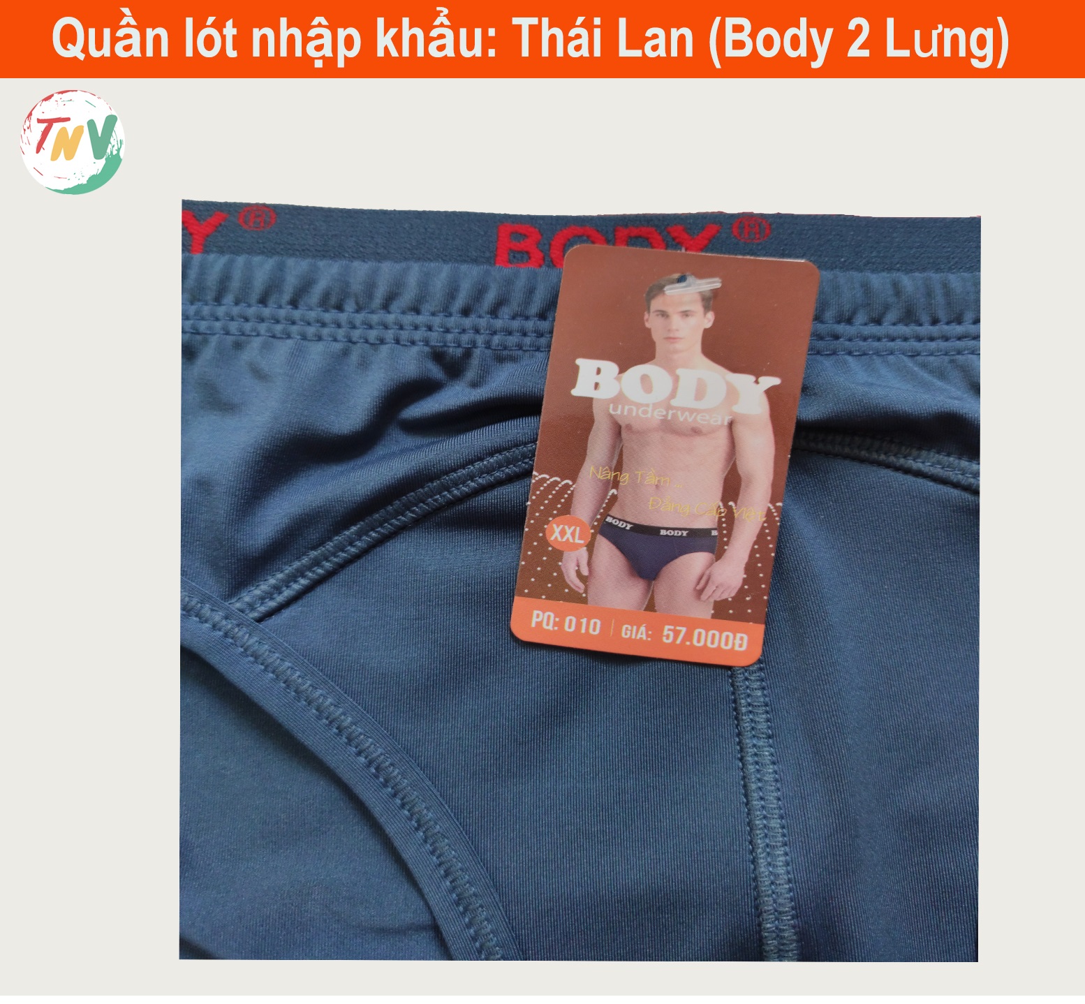 Combo 5 quần lót Nam Thái Lan (Body 2 Lưng)