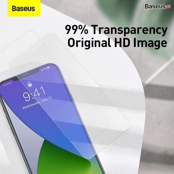 Bộ 2 miếng kính cường lực Baseus cho iPhone 12 Mini / 12 / 12 Pro / 12 Pro Max - Full Box - Gor - Hàng Chính Hãng