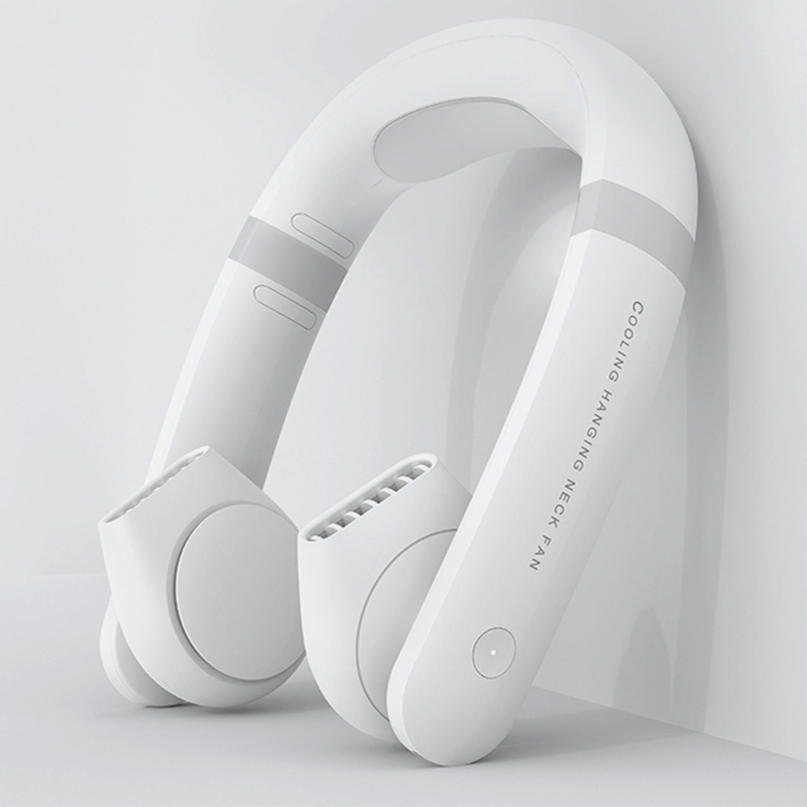 Portable USB Rechargeable Neckband Cooling Fan Neck Hanging Fan With Headset