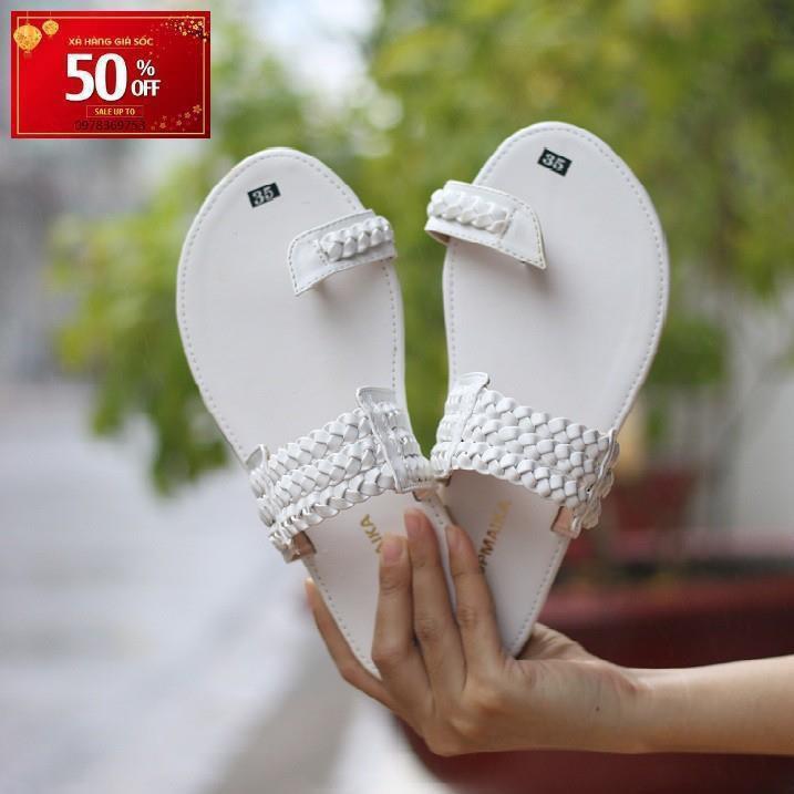 Dép Quai Ngang Xỏ Ngón Thời Trang S120 Trắng