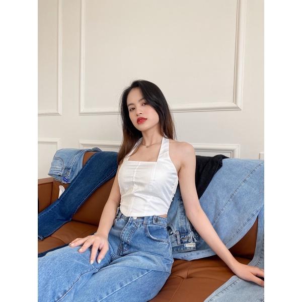 Quần jean ống rộng cạp cao REVERCLOTHINGS Lixie