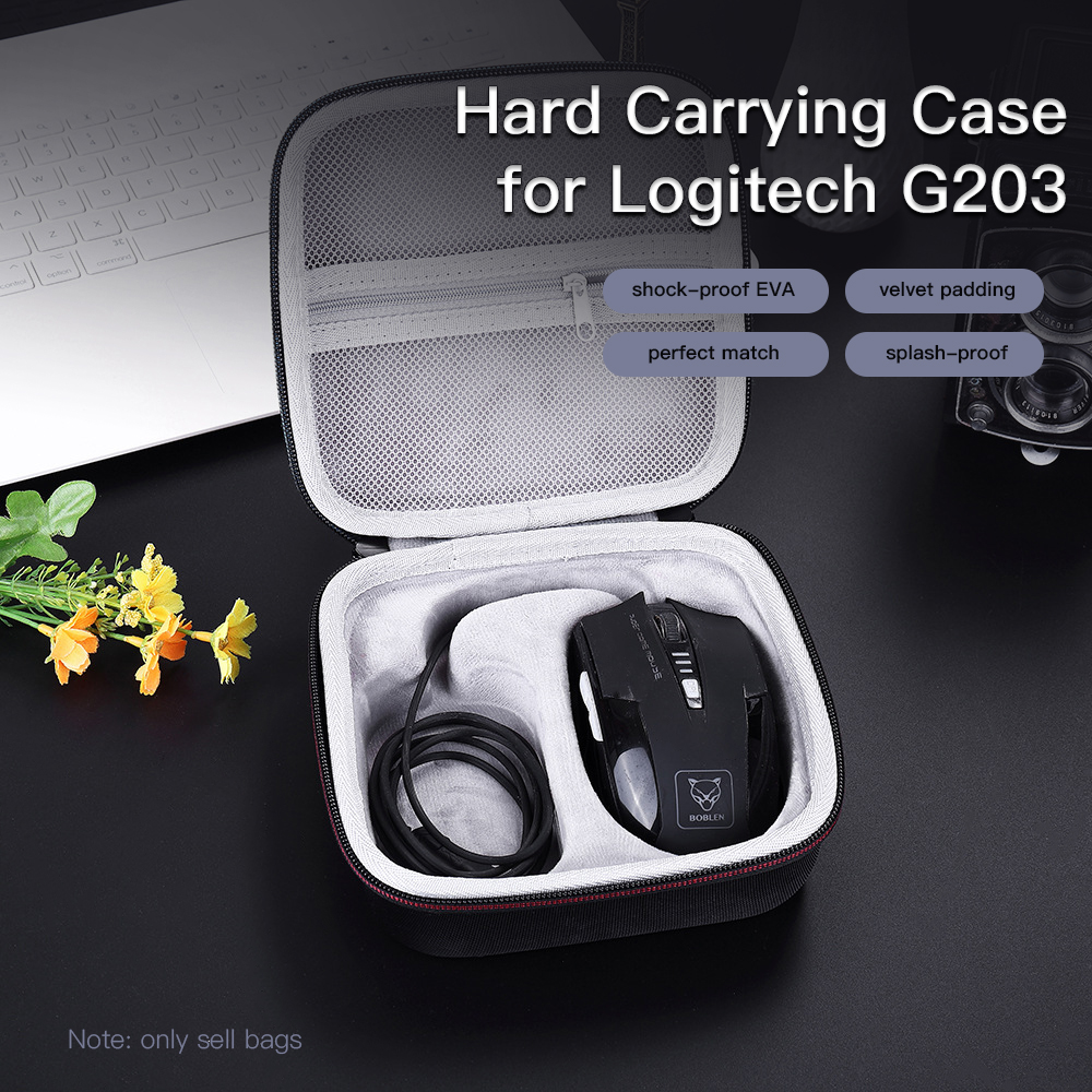 Túi EVA Đựng Chuột Chống Nước Logitech G203 Với Lớp Lót Lưới Mềm Bên Trong Chống Sốc