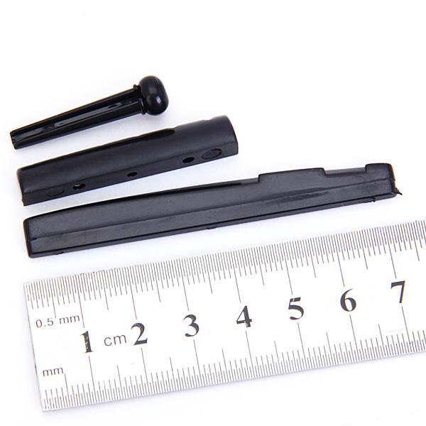 Bridge Pins + Saddle Nut Set Parts for Acoustic Guitar Black
