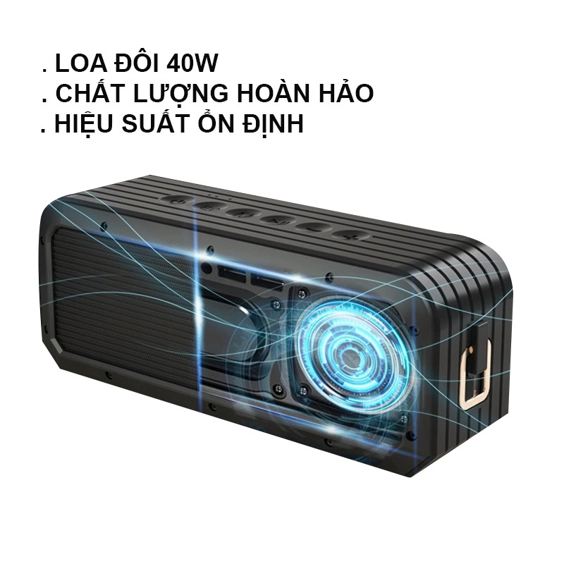 Loa Bluetooth 5.0, Không Dây, PKCB X6-Pro, Loa Siêu Trầm HiFi Chống Nước 40W, MH152 - Hàng Chính Hãng