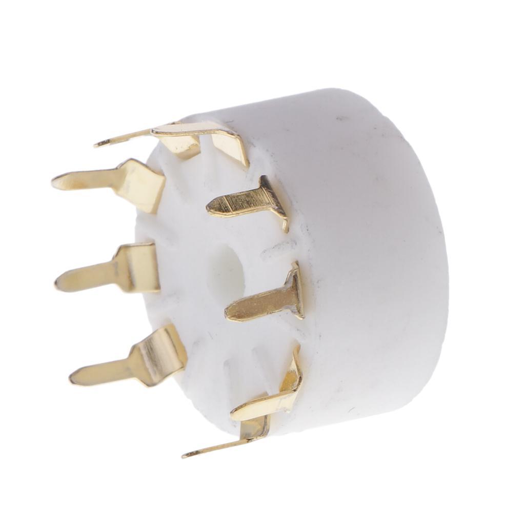 2x9pin PCB Mounting Vacuum Tube Socket GZC9- 12AX7 12AU7 12AT7