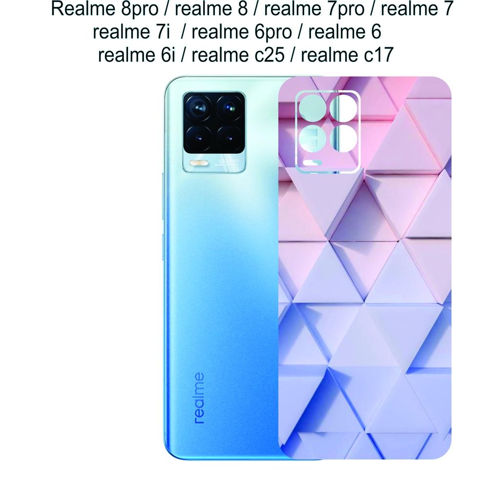 Miếng Dán Skin mặt lưng dành cho Realme 8pro / realme 8 / realme 7pro / realme 7 / realme 7i / realme 6pro / realme 6............