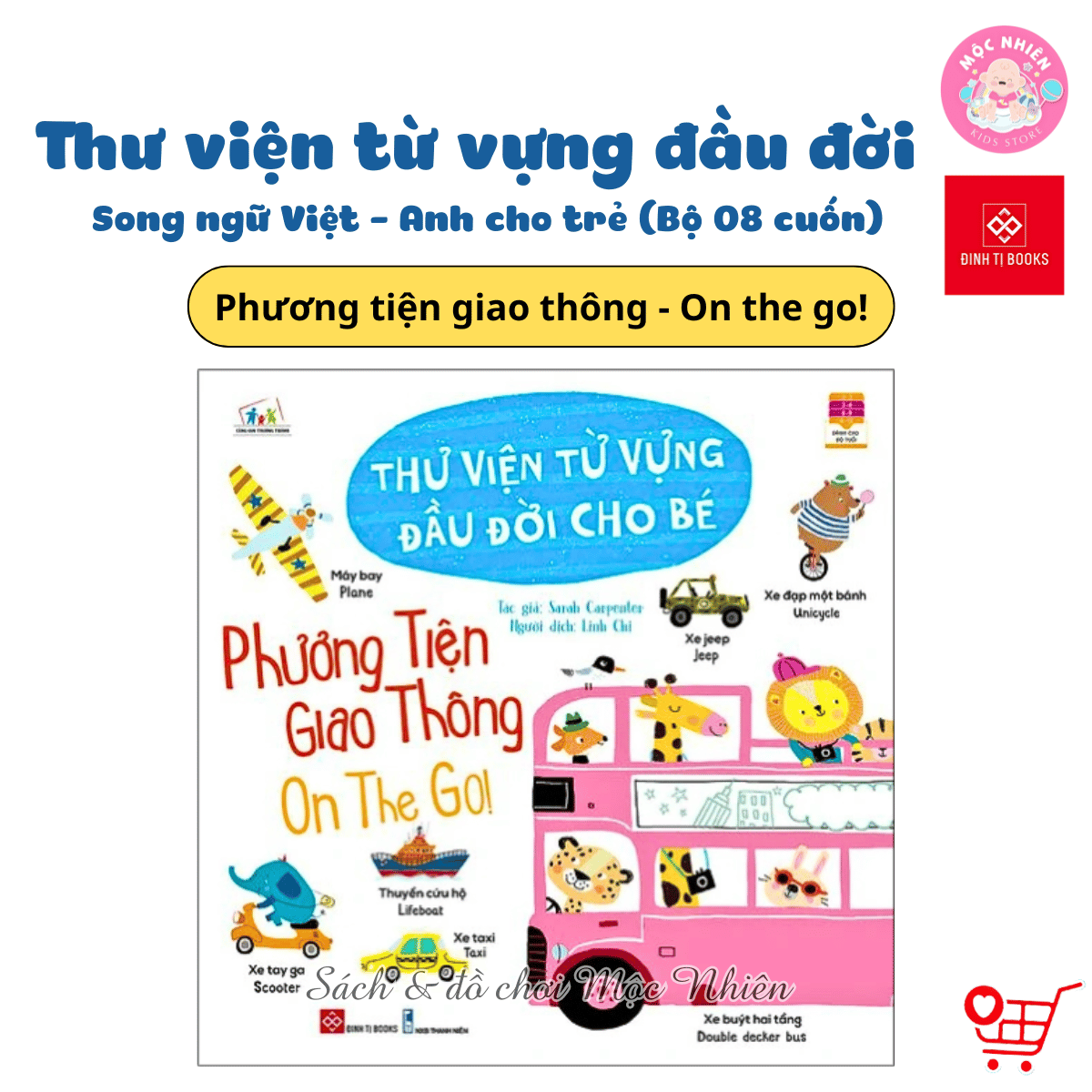 Sách - Thư viện từ vựng đầu đời cho bé - Song ngữ Việt - Anh cho trẻ 3 - 9 tuổi - Đinh Tị Books