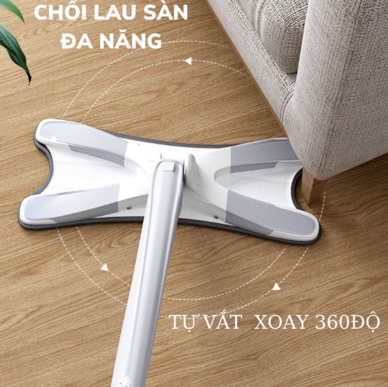 Cây Lau Nhà , Chổi Lau Sàn, Tường Kính Chữ X Đa Năng Tự Vắt Thông Minh Xoay 360 Độ Mẫu Mới