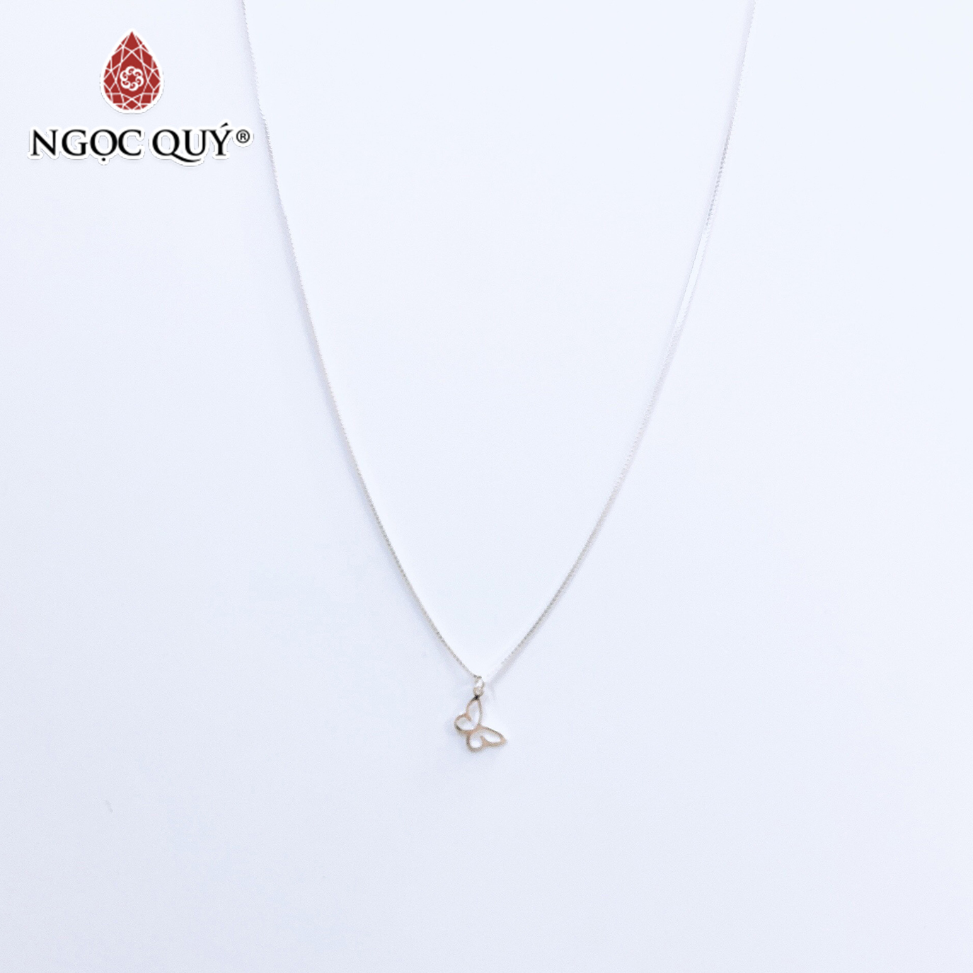 Dây chuyền bạc mặt bươm bướm - Ngọc Quý Gemstones