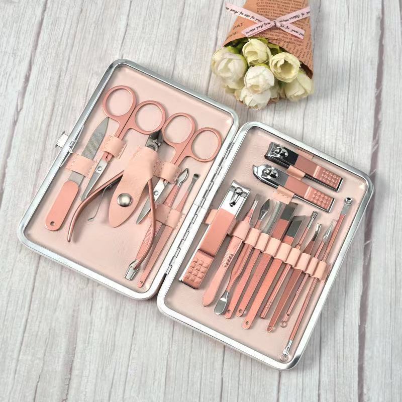 Bộ Dụng Cụ Bấm Móng Tay 16 món - Bộ Cắt, Bấm Dũa Móng Tay  Cao Cấp Có Hộp Đựng Sang Trọng