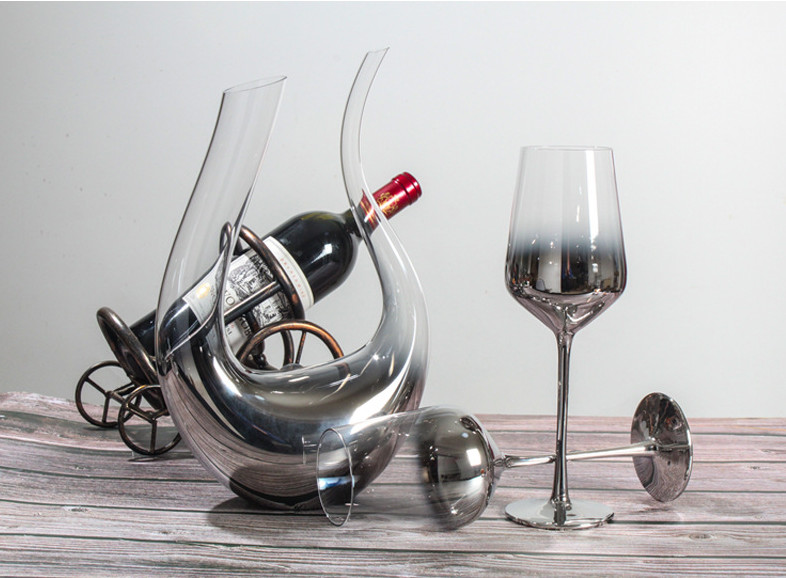 Set bình Vang Decanter Silver