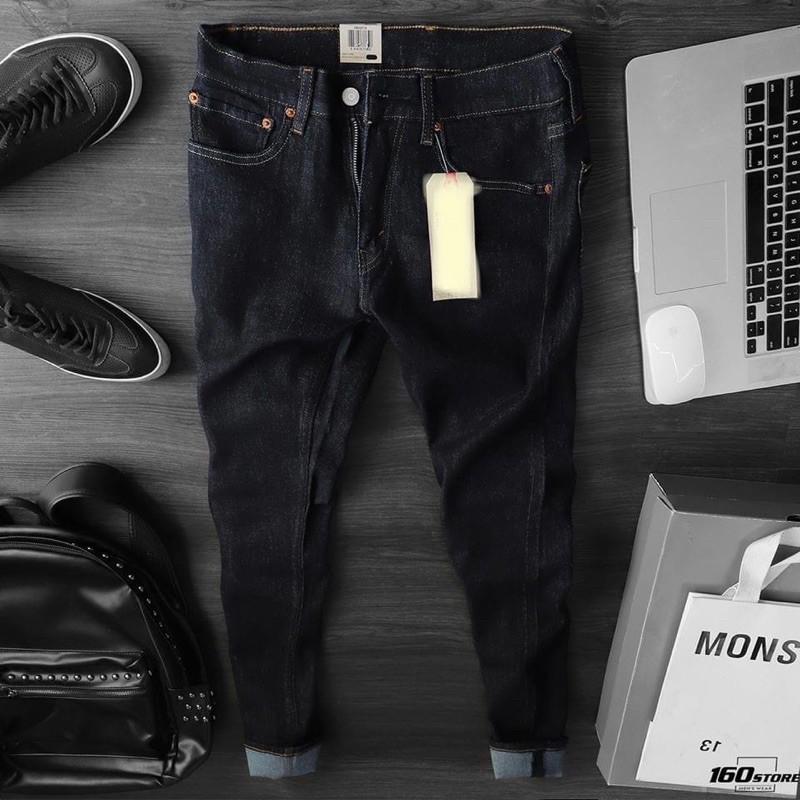 Quần jean nam cao cấp hàng vnxk slimfit màu xanh - co giãn - ôm nhẹ