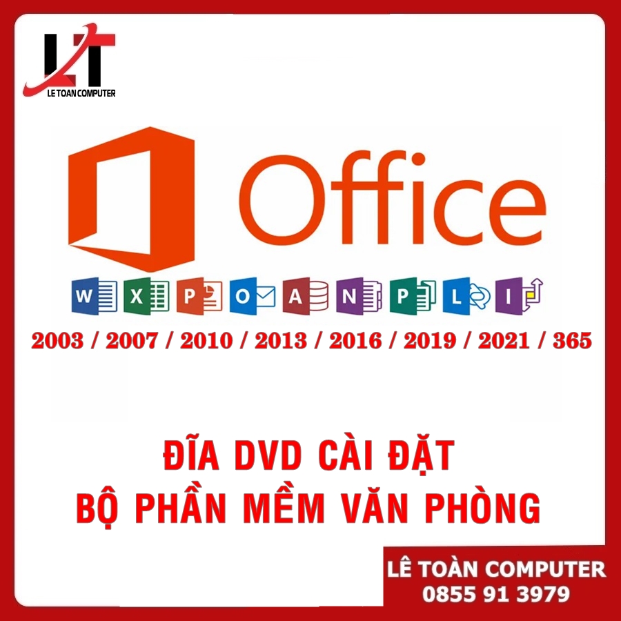 Đĩa DVD Cài Đặt Bộ Phần Mềm Văn Phòng Tuỳ Chọn