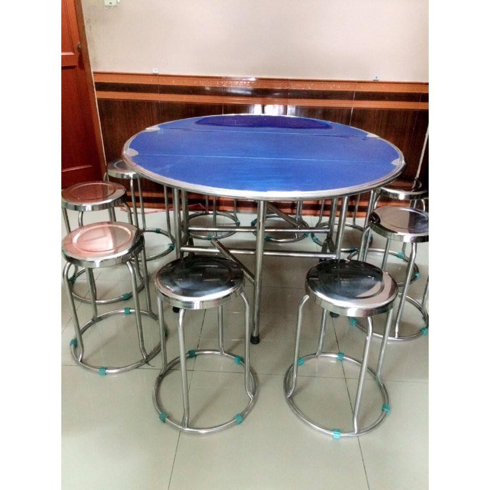 Bàn tròn 100% inox 304 cao cấp bảo hành 36 tháng