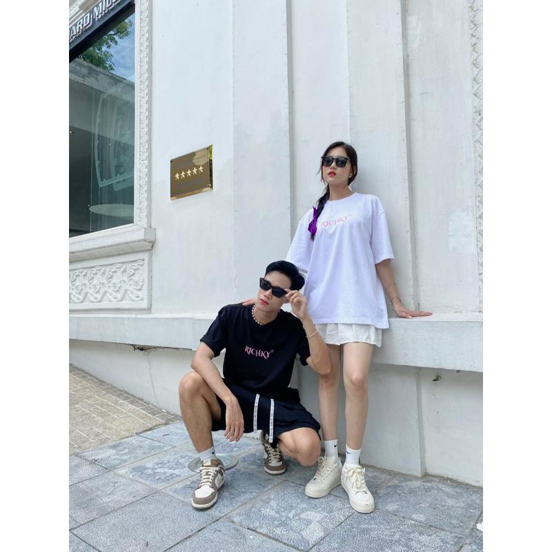 [Mã INBAU300 giảm 10% đơn 250K] Áo Thun Unisex Richky Premium Tee Luxury BlackPink Đen - RKP02