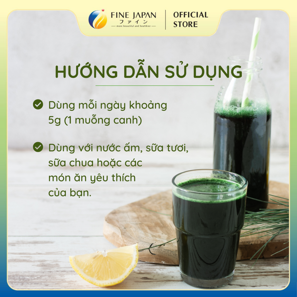 Bột Tảo Xoắn Hữu Cơ Fine Japan FINE SUPERFOOD Spirullina Plus 150gr