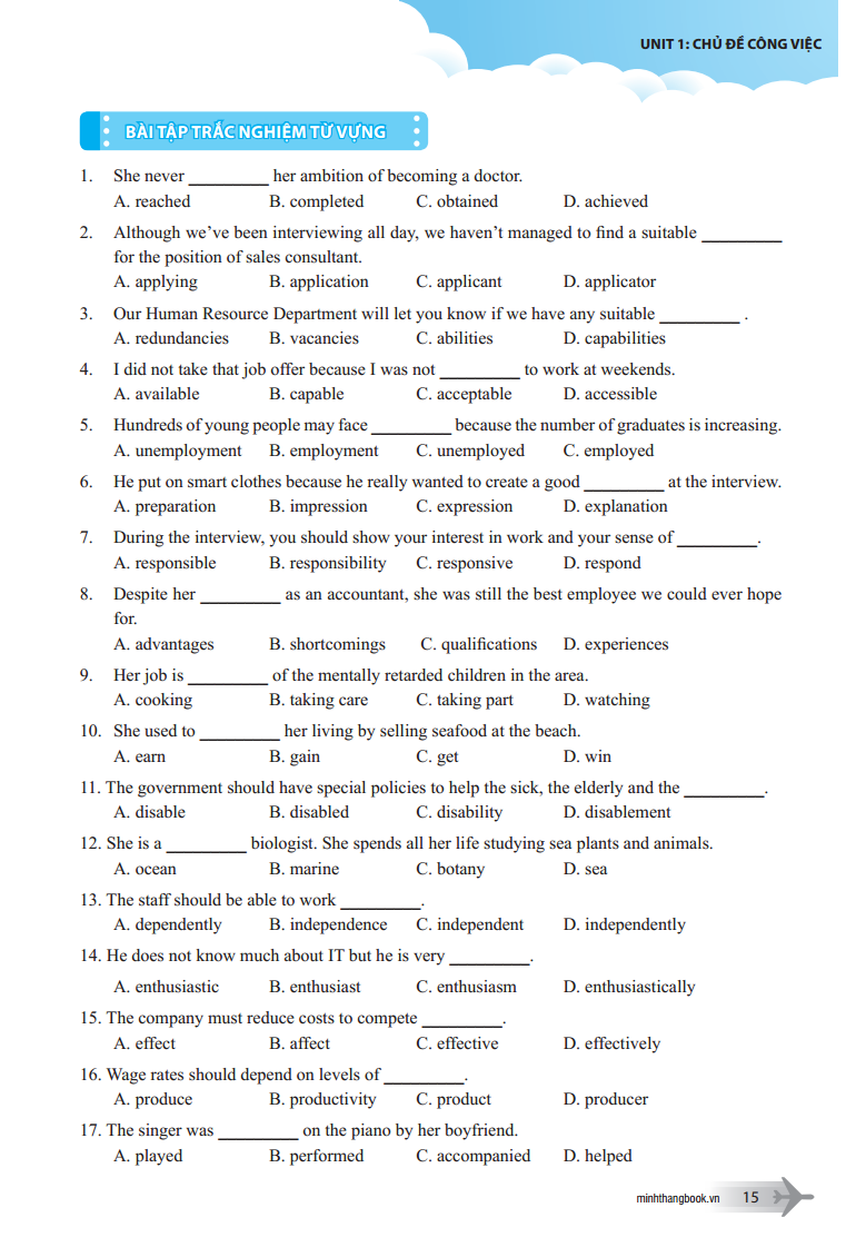 Sách Chinh Phục Từ Vựng Tiếng Anh Dùng Cho Học Sinh Thi THPT Quốc Gia Và Sinh Viên Các Trường Đại Học, Cao Đẳng