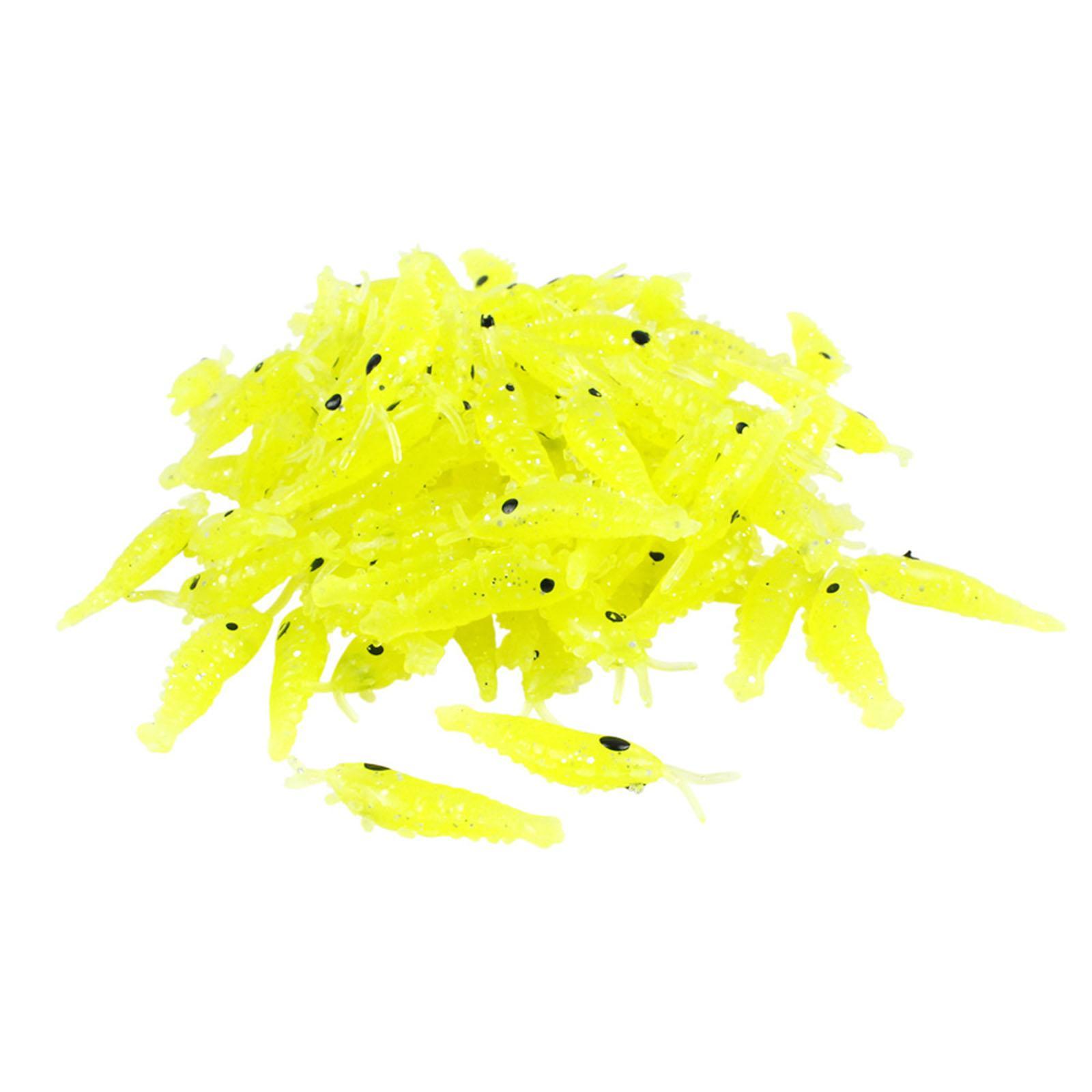Soft Silicone Shrimp Lures Set 3cm Artificial Worm Fishing Baits Freshwater for Salmon