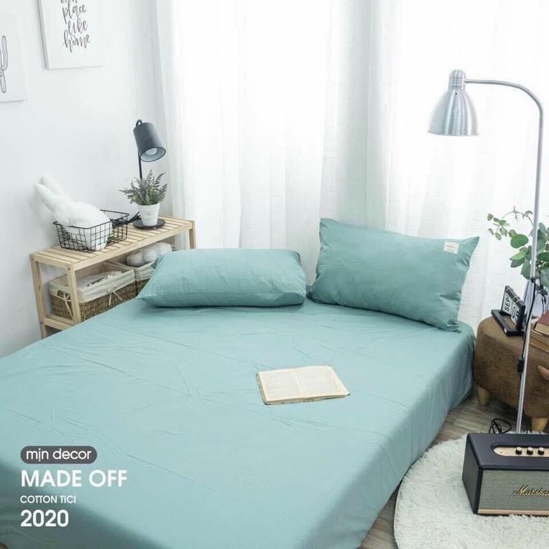 Sét ga gối cotton Tici phong cách hàn Quốc hàng trơn 1 màu