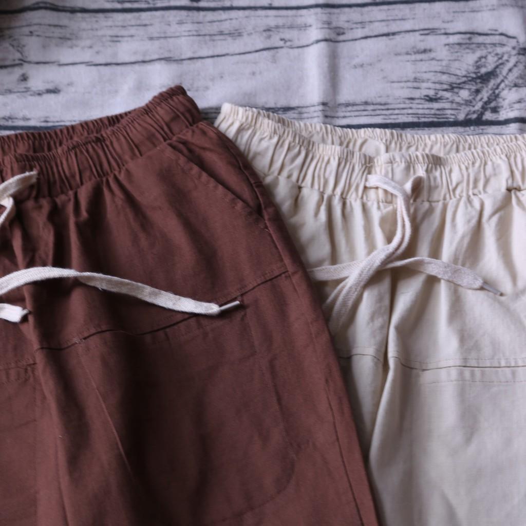 QUẦN BAGGY THÔ ĐŨI CẠP CHUN CÓ TÚI