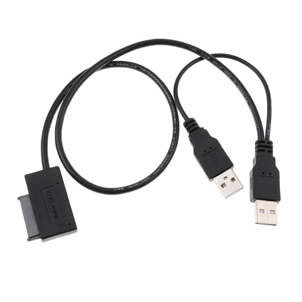 USB 2.0 to  SATA 7 + 6 13 Pin Adapter Converter Cable Easy Drive Cable