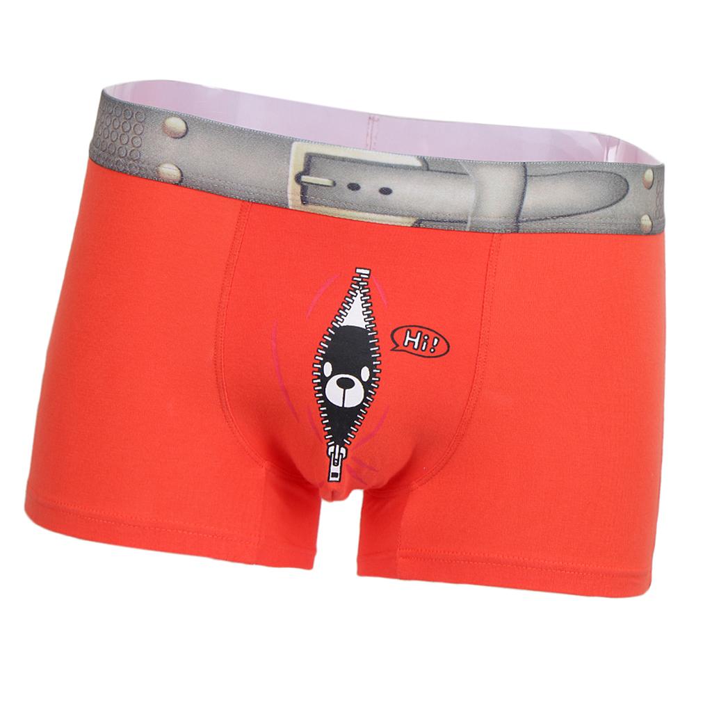 Fashion Men's Fun Bear Print Boxers Underwear Bulge Pouch Underpants Shorts M - XL