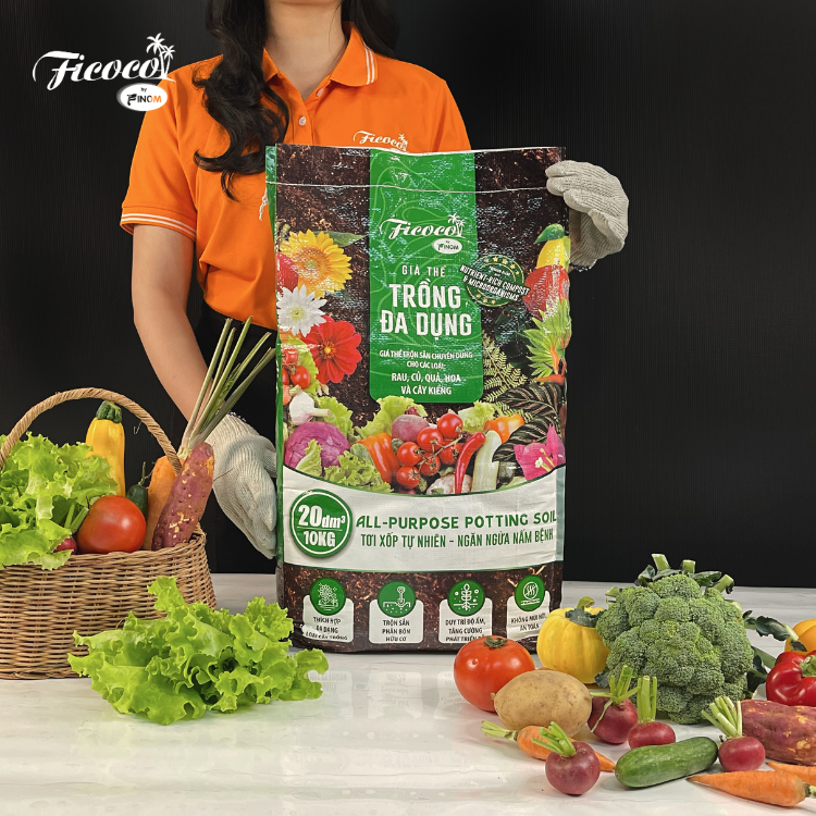 GIÁ THỂ TRỒNG ĐA DỤNG FICOCO - 2L
