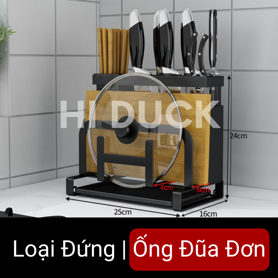 Giá Để Dao Thớt Nhà Bếp Đa Năng Cao Cấp, Kệ Để Dụng Cụ Nhà Bếp Tiện Lợi Bằng Thép Carbon Sơn Tĩnh Điện Chống Gỉ Sét