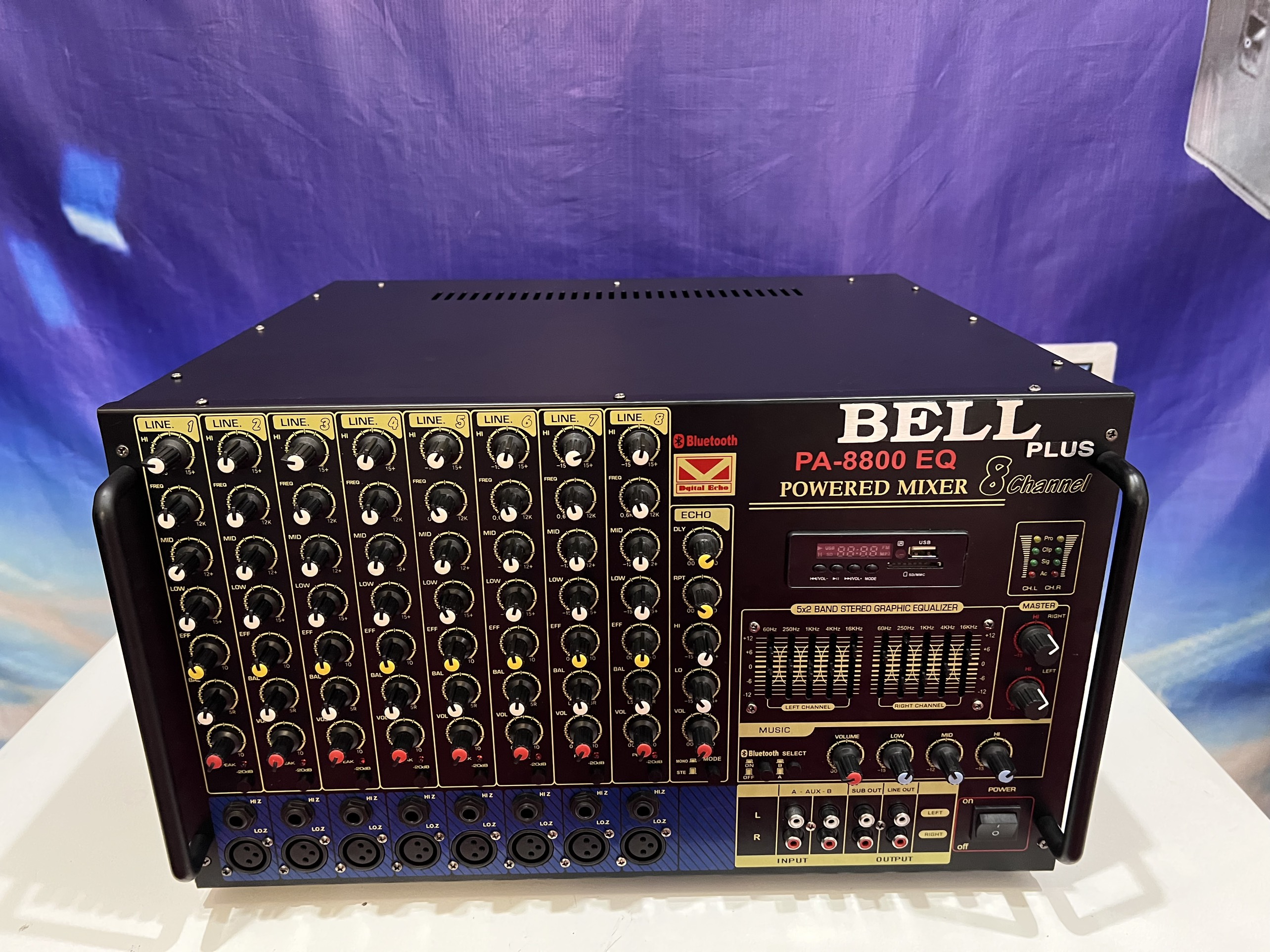 Âmpli công suất lớn 16 sò lớn PA - 8800EQ. BellPlus