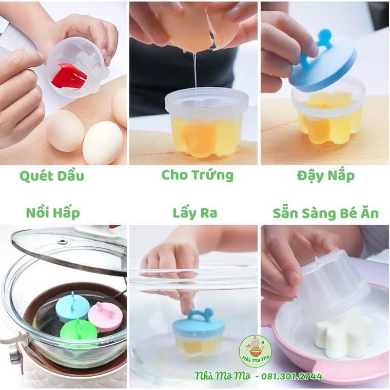 Bộ 4 Khuôn Hấp Trứng, Pudding