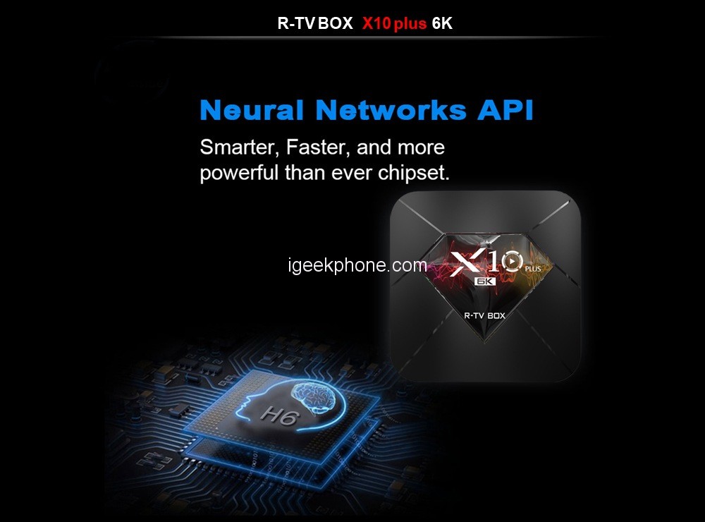 android tivi box R-TV X10 Plus 4GB RAM 32GB ROM android 9.0 cài sẵn bộ ứng dụng giải trí miễn phí vĩnh viễn