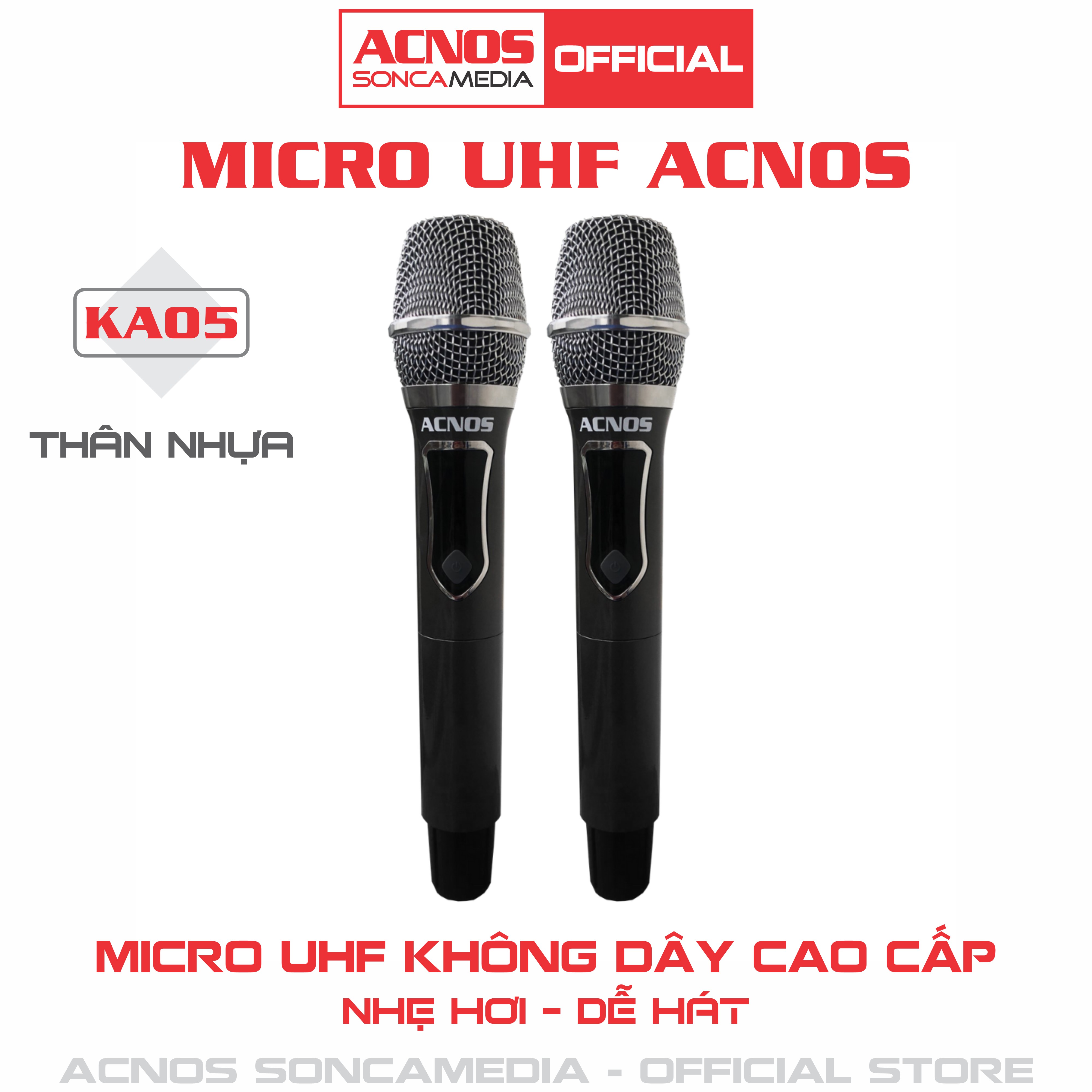Micro không dây UHF ACNOS KA05 cao cấp - Bảo hành 6 tháng