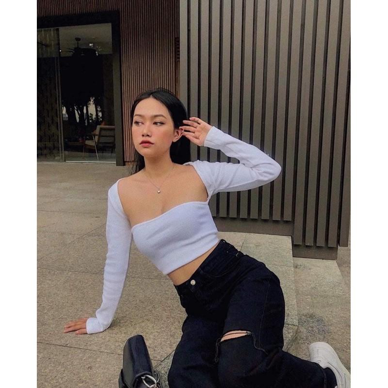ÁO CROP NGỰC CO GIÃN