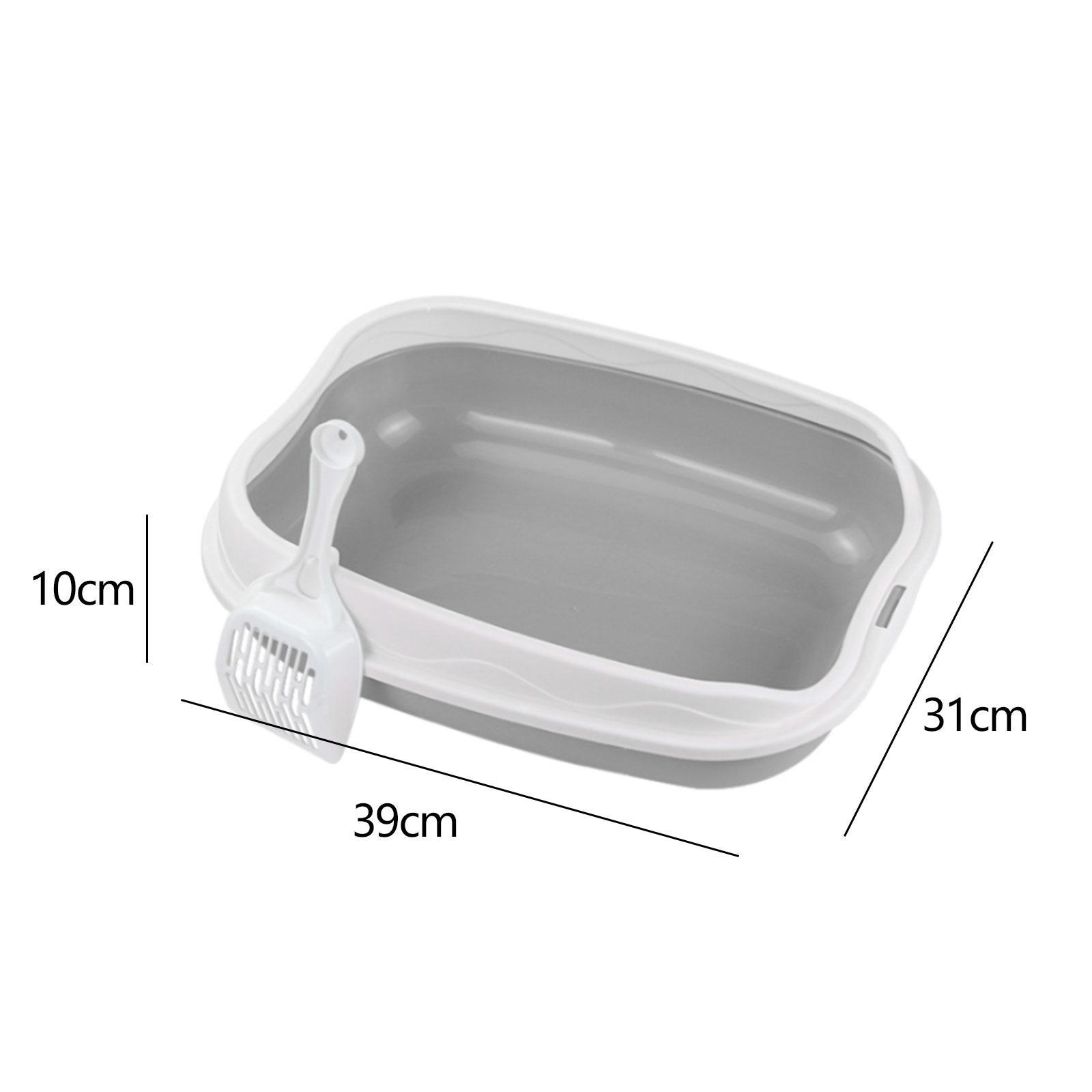 Cat Litter Box Pet Litter Tray Cat Sand  Sand Basin Pet Accessories Anti Splashing Cat Bedpan Semi  Litter Toilet Litter Pan